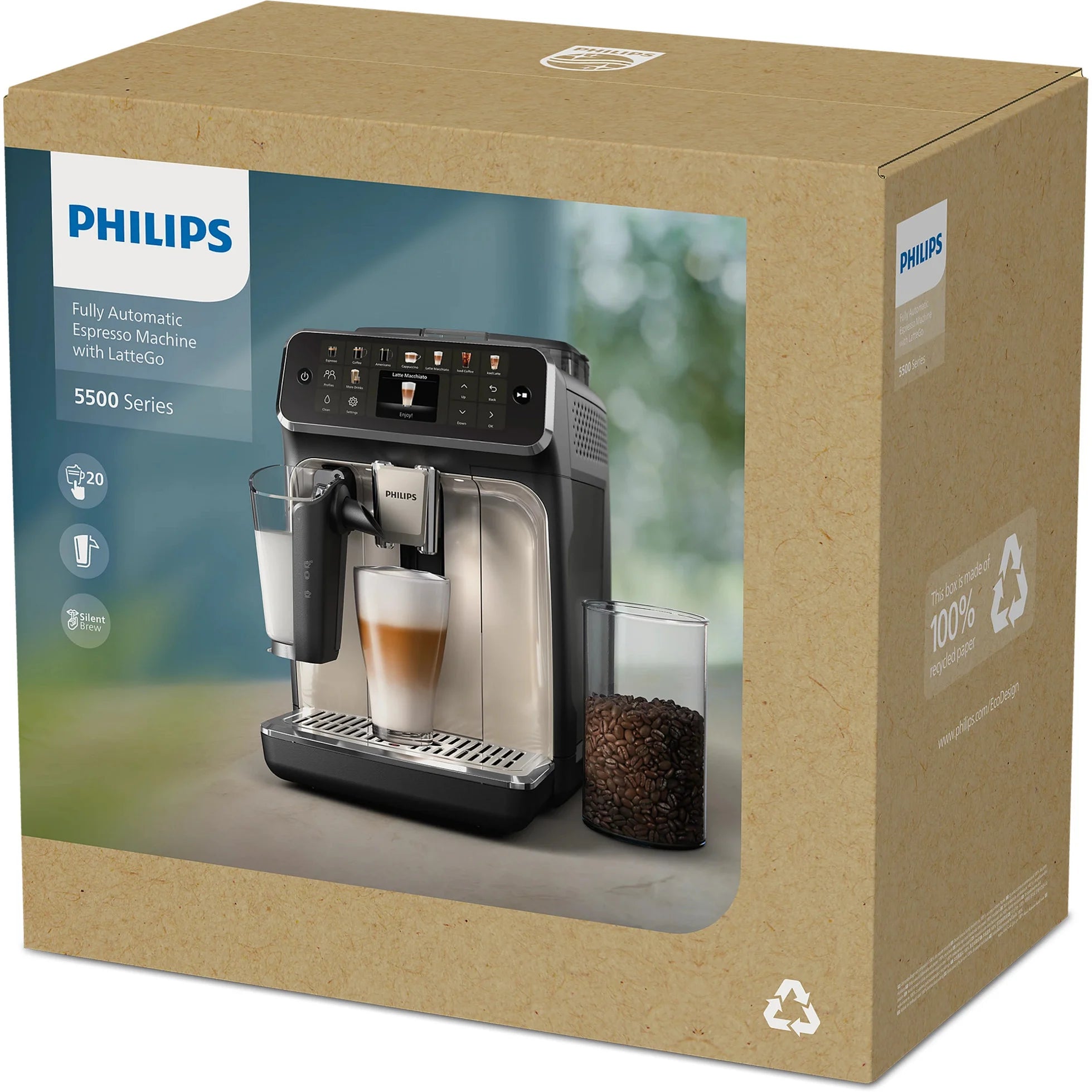 PHILIPS EP5447/90 LatteGo Chromée
